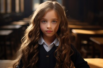 Fototapeta premium Cute little girl portrait shot