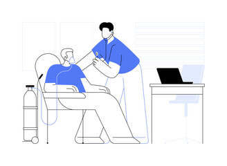 COPD treatment abstract concept vector illustration.