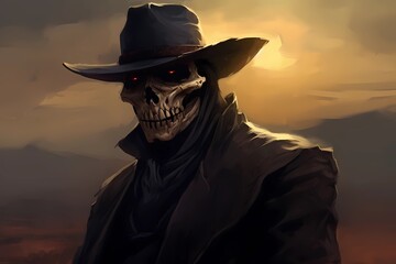 skeleton cowboy