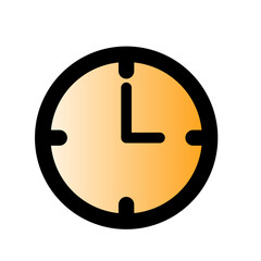 Orange clock icon