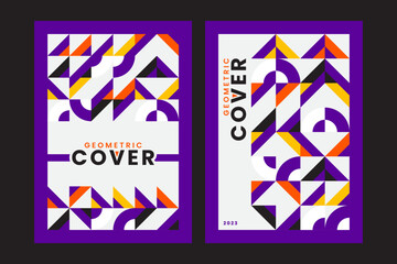 geometric cover collection retro magazine