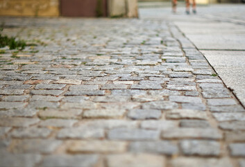 Obraz premium stoned sidewalk in the city