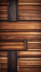 Wooden wall background with horizontal planks. Wood plank texture.