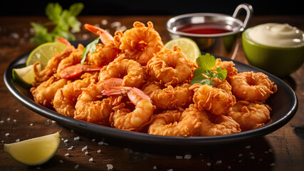 "Knuspriger Genuss: Frittierte Garnelen im verlockenden Teigmantel – Gambas im Teigmantel, ein unwiderstehlich knuspriges Geschmackserlebnis!"
