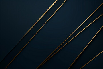 Abstract blue luxury design of overlap template with gold line background. - obrazy, fototapety, plakaty