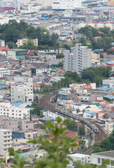 旭展望台からみた小樽市街の風景写真
