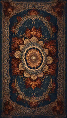 Ornament in the style of the Renaissance. Ornate floral pattern with flowers.