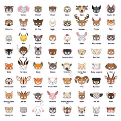 Large collection of animal masks for costume party. Kids Halloween party animal masks. School masquerade masks.