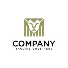 lion city logo vector hipster retro vintage label illustration