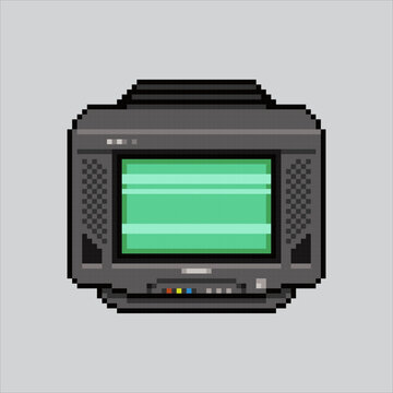 Pixel art illustration television. Pixelated tv. classic tv electronics icon pixelated
for the pixel art game and icon for website and video game. old school retro.