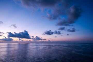 Dramatic sky over the Caribbean Sea, the Bahamas, North Atlantic Ocean