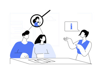 Family assessment abstract concept vector illustration.