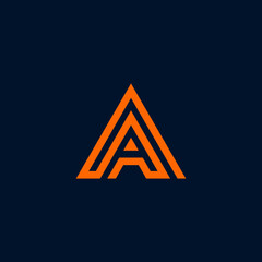 Modern Creative Abstract Triangle Logo Design Vector Stock