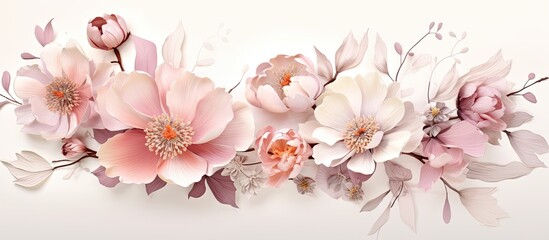 Watercolor style floral art for luxurious designs like background prints and invitations delicate flower illustration