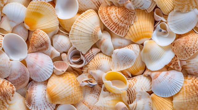 Seamless Tile, Lovely Seashells, Repeating Image - Generative AI