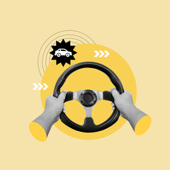 hands behind the wheel in a car, driving vehicle, driving, driving test, get a driving license, driving expert, drive well, hands with a car steering wheel, driving a car in the world, avoid driving 