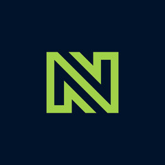letter N monogram logo abstract design