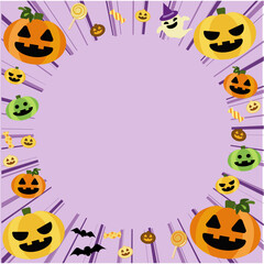 ハロウィン集中線フレーム