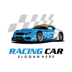 Rolgordijnen racing car vector car racing logo  © R the Gaok