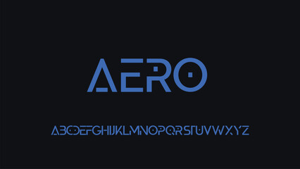 Modern Futuristic Logo Alphabet
