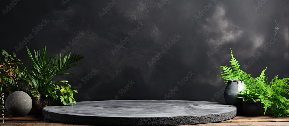 Poster rustic mood and tone with a luxurious background and empty space for displaying products and promoti