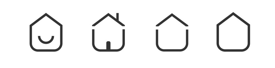 home icon design variations. home icon design concept.