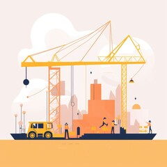 Business, construction work, safety, success in various aspects Generative By AI