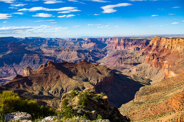 Distant Colorado river in Grand Canyon