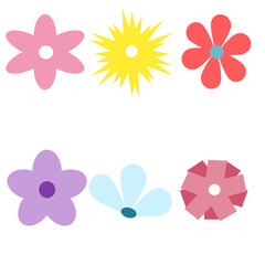 cartoon flower stickers