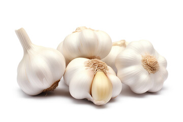 Garlic cloves on a transparent background, Generative AI