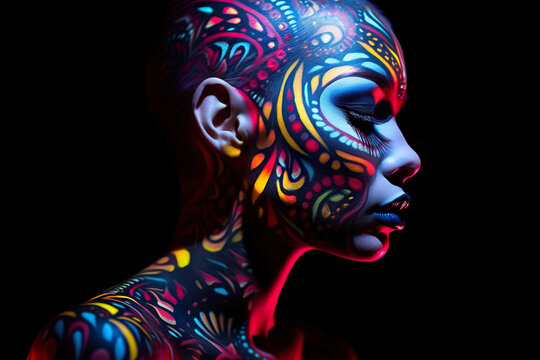 Colorful face paint