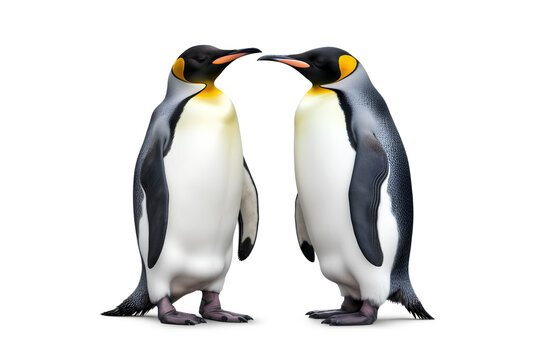 Penguins Isolated on Transparent Background, Generative AI