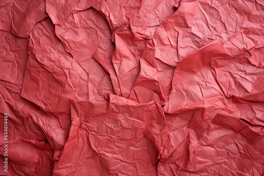 Poster red wrinkled paper background : generative ai