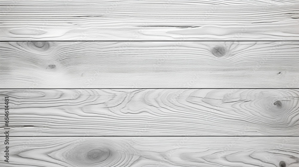 Wall mural white wooden table texture : generative ai