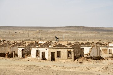 abandoned building in the desert