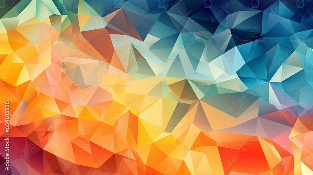 Poster polygonal vector background : generative ai