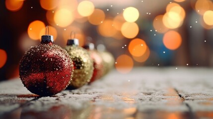 Fototapeta premium Christmas Bokeh : Generative AI