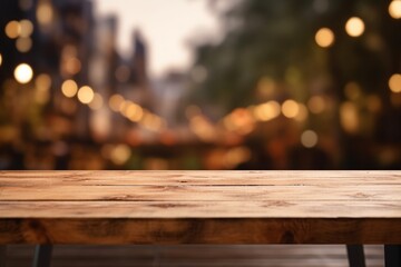 Wooden Tabletop Background : Generative AI