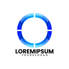 colorful letter o icon logo design