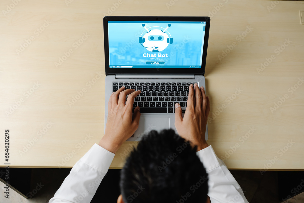 Poster chatbot software application for modish online business that automatically reply to customer questio