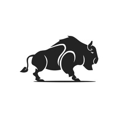 Bison logo template Isolated. Brand Identity. Icon Abstract Vector graphic