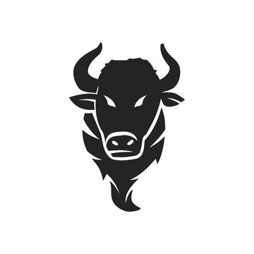 Bison logo template Isolated. Brand Identity. Icon Abstract Vector graphic