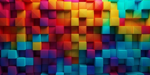 geometric colorful 3d shape pattern background