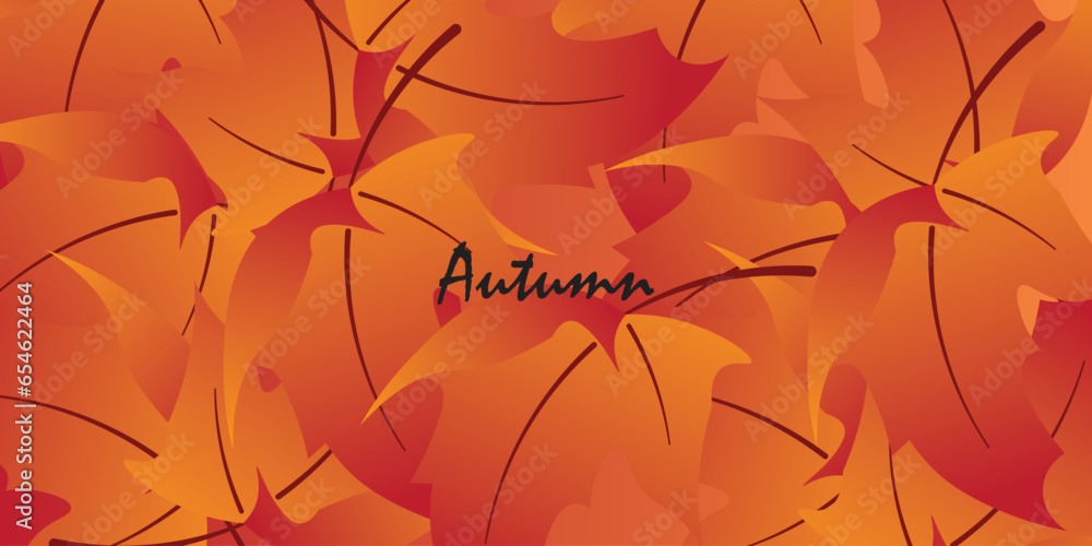 Poster abstract background design with autumn theme.