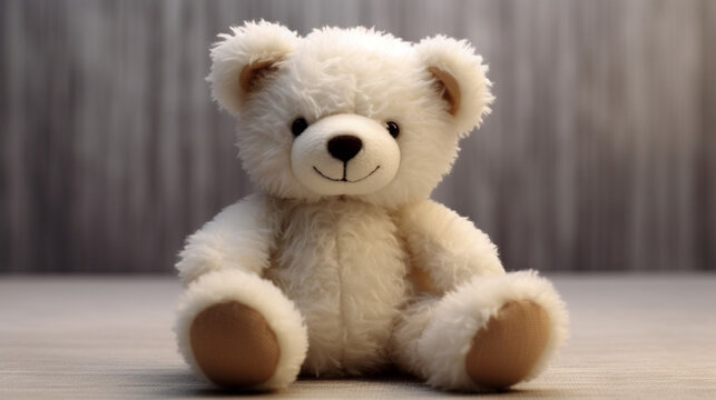 teddy bear on a chair UHD wallpaper Stock Photographic Image