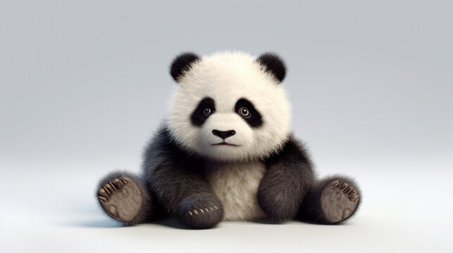 soft toy panda on table UHD wallpaper Stock Photographic Image