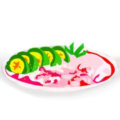 Traditional indonesian food es pisang hijau
