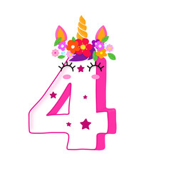 4 unicorn flower