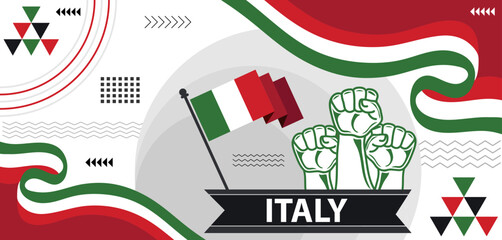 Italy national day banner design vector,Modern Abstract Banner Design, Abstract Templates Design, Italian people..eps