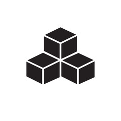 Icon cubes. Vector illustration. flat icon illustration..eps